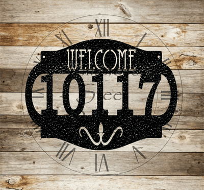 Welcome Address Sign - Timeless Steel Designs