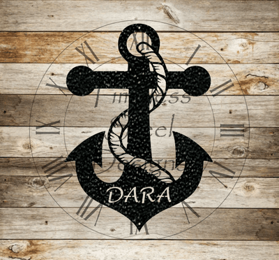 Personalized Anchor With Rope  - Timeless Steel Designs