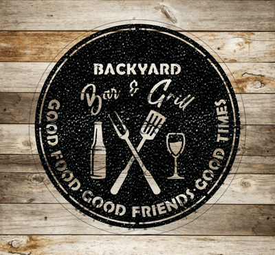 Backyard Bar & Grill Sign - Timeless Steel Designs