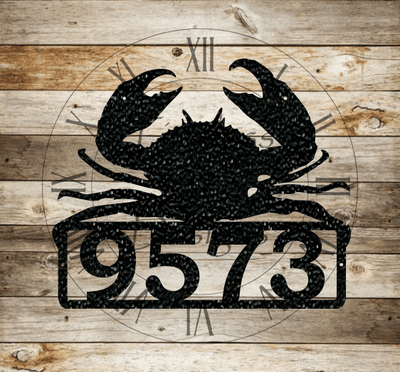 Crab Address Sign - Timeless Steel Designs