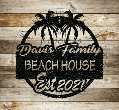 Beach house Custom Name Sign - Timeless Steel Designs