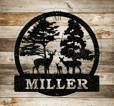 Deer Forest Scene - Timeless Steel Designs