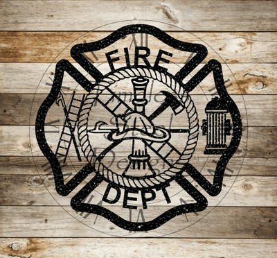 Maltese Cross Fire Department Sign - Timeless Steel Designs