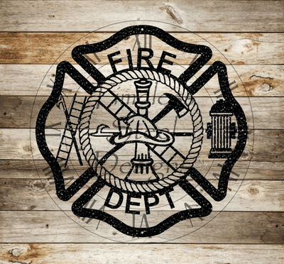 Maltese Cross Fireman Personalized Sign - Timeless Steel Designs