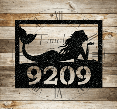 Mermaid Address Sign - Timeless Steel Designs