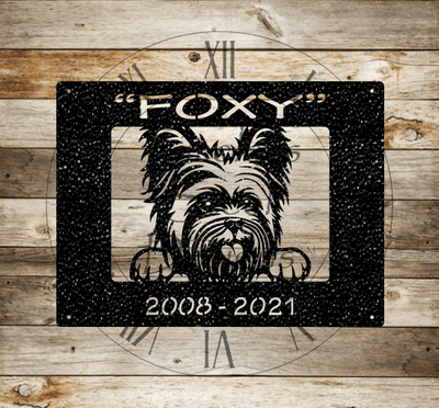 Rectangular Yorkie Personalized Sign - Timeless Steel Designs