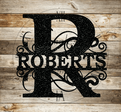 Regal Split Letter Monogram - Timeless Steel Designs