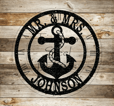 Round Anchor Personalized Sign - Timeless Steel Designs