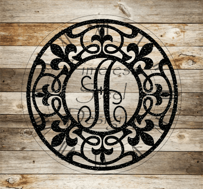 Round Fluer Monogram - Timeless Steel Designs