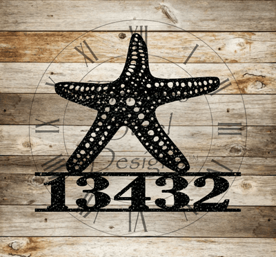 Starfish Address Sign - Timeless Steel Designs